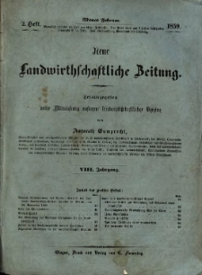 Neue Landwirtschaftliche Zeitung. R. 8. 1859, nr 2