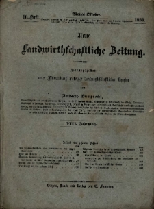 Neue Landwirtschaftliche Zeitung. R. 8. 1859, nr 10