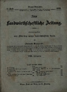 Neue Landwirtschaftliche Zeitung. R. 8. 1859, nr 11
