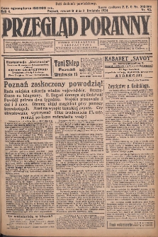 Przegląd Poranny: pismo niezależne i bezpartyjne 1924.04.03 R.4 Nr93