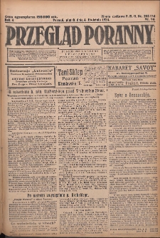 Przegląd Poranny: pismo niezależne i bezpartyjne 1924.04.04 R.4 Nr94