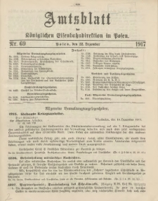 Amtsblatt der Königlichen Eisenbahndirektion in Posen 1917.12.22 Nr69