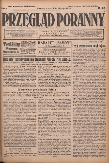 Przegląd Poranny: pismo niezależne i bezpartyjne 1924.05.21 R.4 Nr138