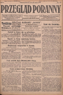 Przegląd Poranny: pismo niezależne i bezpartyjne 1924.05.27 R.4 Nr144