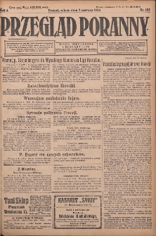 Przegląd Poranny: pismo niezależne i bezpartyjne 1924.06.07 R.4 Nr155