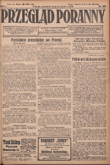 Przegląd Poranny: pismo niezależne i bezpartyjne 1924.06.12 R.4 Nr159