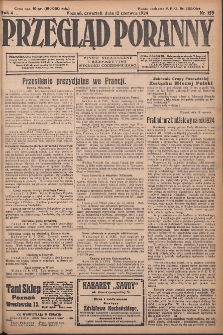 Przegląd Poranny: pismo niezależne i bezpartyjne 1924.06.12 R.4 Nr159