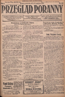 Przegląd Poranny: pismo niezależne i bezpartyjne 1924.06.15 R.4 Nr162