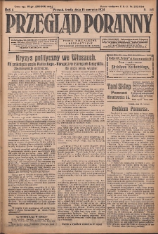 Przegląd Poranny: pismo niezależne i bezpartyjne 1924.06.18 R.4 Nr165