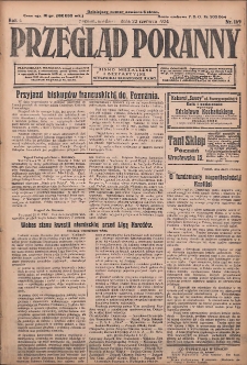 Przegląd Poranny: pismo niezależne i bezpartyjne 1924.06.22 R.4 Nr169