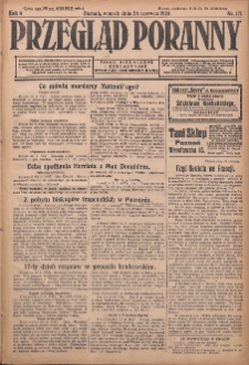 Przegląd Poranny: pismo niezależne i bezpartyjne 1924.06.24 R.4 Nr171
