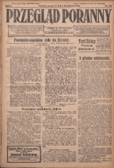 Przegląd Poranny: pismo niezależne i bezpartyjne 1924.06.26 R.4 Nr173