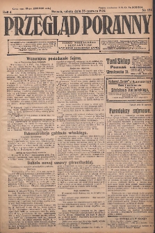 Przegląd Poranny: pismo niezależne i bezpartyjne 1924.06.28 R.4 Nr175