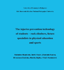 The injuries prevention technology of students - rock climbers, future specialists in physical education and sports