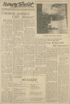 Nowy Świat. Tygodniowy dodatek Głosu Wielkopolskiego. 1958.09.21 R.8 nr39