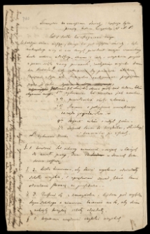 Towarzystwo ku wzniesieniu Oświaty i lepszego bytu pomiędzy ludem wiejskim W.X.P. 1. Brulion projektu K. Marcinkowskiego (autograf) 2. Projekt pisma ludowego