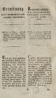Środki, za pomocą kt&oacute;rych utopieni, zaduszeni, powieszeni y zmarzli ludzie otrzezwionemi bydź mogą, do publiczney podaią się wiadomości. Rozporządzenie c.k. Pełnomocney Zadworney Komissyi Galicyi Zachodniey
