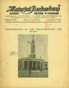 Sprawozdanie za rok obrachunkowy 1928.