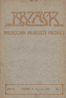 Brzask. Miesięcznik Młodzieży Polskiej 1913.01.15 R.3 Nr1