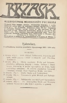 Brzask. Miesięcznik Młodzieży Polskiej 1913.08.15 R.3 Nr8