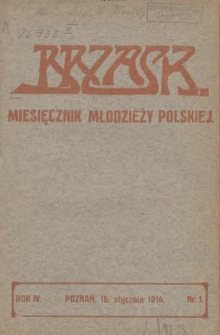 Brzask. Miesięcznik Młodzieży Polskiej 1914.01.15 R.4 Nr1
