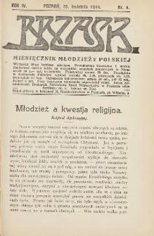 Brzask. Miesięcznik Młodzieży Polskiej 1914.04.15 R.4 Nr4