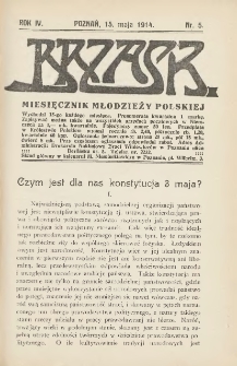 Brzask. Miesięcznik Młodzieży Polskiej 1914.05.15 R.4 Nr5
