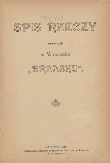 Brzask: Pismo Młodzieży Polskiej. Miesięcznik 1919.01.15 R.5 Nr1