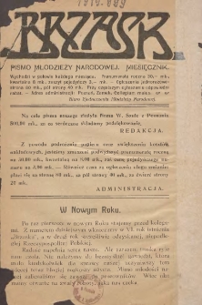 Brzask: Pismo Młodzieży Narodowej. Miesięcznik 1920.01.15 R.6 Nr1
