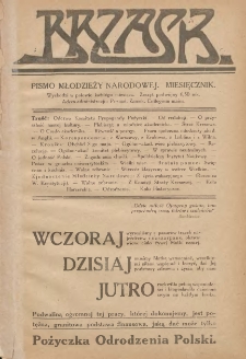Brzask: Pismo Młodzieży Narodowej. Miesięcznik 1920.04/05.15 R.6 Nr4/5