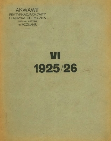 Sprawozdanie z czynności za rok obrotowy 1925/26.