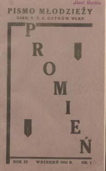 Promień 1933.09 R.9 Nr1