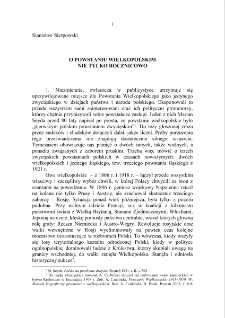 O Powstaniu Wlkp - nie tylko rocznicowo