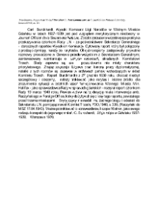 Przedmowa - Rapport de M. Carl Burckhardt, Haut Commissaire de la Société des Nations à Dantzig, Geneve1940, ss. 16