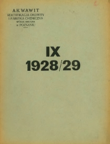 Sprawozdanie z czynności za rok obrotowy 1928/29.