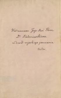Woda źr&oacute;dłowa we Lwowie, chemicznie rozebrana : tudzież niekt&oacute;re uwagi o wodzie żelazistej w Sokolnikach, i o alkalicznych wodach mineralnych w Iwoniczu i Szczawnicy