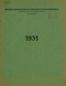 Sprawozdanie z czynności w roku 1931 (czwartym roku bilansowym).