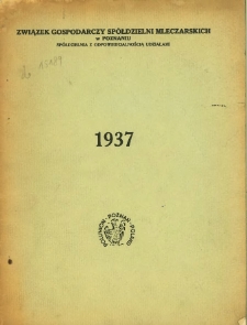 Sprawozdanie z czynności w roku 1937 (dziesiątym roku bilansowym).
