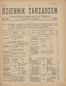 Dziennik Zarządzeń Dyrekcji Kolei Państwowych w Poznaniu. 1927.12.10 Nr35