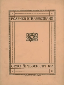Gesch&auml;fts-Bericht 1910.