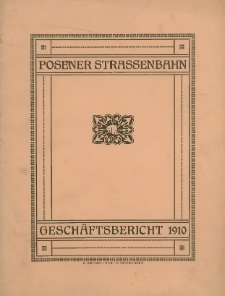Geschäfts-Bericht 1910.