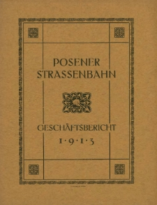 Geschäfts-Bericht 1913.