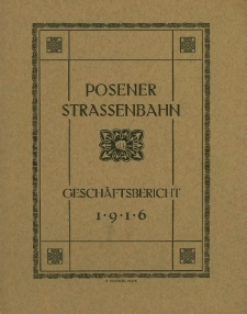 Geschäfts-Bericht 1916.
