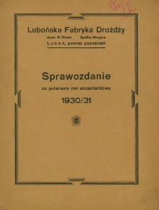 Sprawozdanie za jedenasty rok obrachunkowy 1930/31.