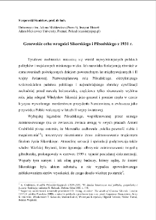 Genewskie echo wrogości Sikorskiego i Piłsudskiego z 1931 r.