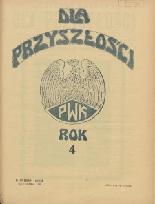 Dla Przyszłości : wydawnictwo Komitetu Społecznego Przysposobienia Kobiet do Obrony Kraju. 1932.08-09 R.4 Nr8/9