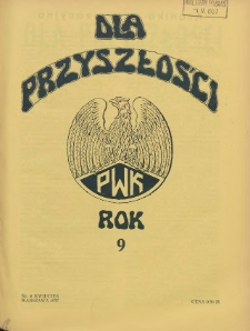 Dla Przyszłości : wydawnictwo Komitetu Społecznego Przysposobienia Kobiet do Obrony Kraju. 1937.04 R.9 Nr4