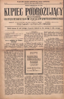 Kupiec Podr&oacute;żujący; Dwutygodnik: organ Związku Chrzescijańskich Kupc&oacute;w Podr&oacute;żujących i Agent&oacute;w Handlowych Rzeczypospolitej Polskiej 1920.06.15 R.1 Nr13