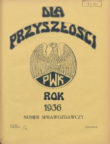 Dla Przyszłości : wydawnictwo Komitetu Społecznego Przysposobienia Kobiet do Obrony Kraju. 1937.05 R.9 Numer Sprawozdawczy 1936