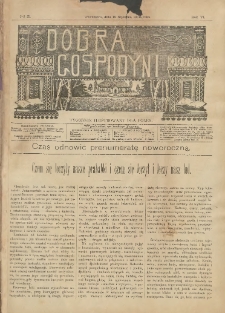 Dobra Gospodyni : pismo tygodniowe ilustrowane dla kobiet. 1906.01.12 R.6 Nr2